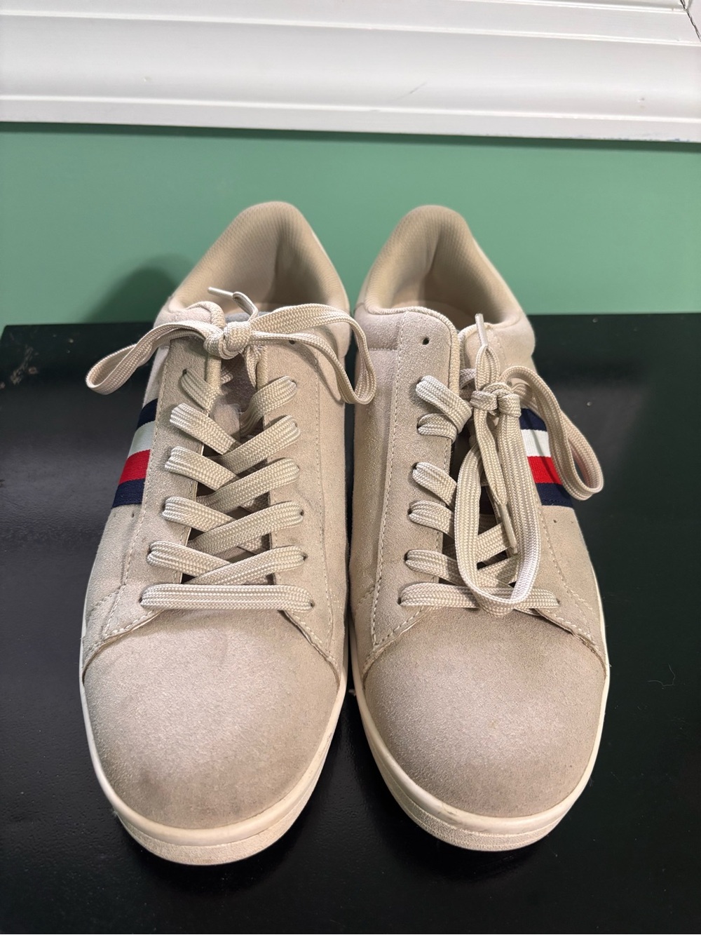 Tommy Hilfiger Men's Casual Beige Suede Sneakers